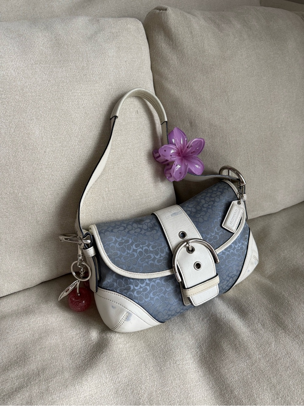 Coach 2002 Soho Mini Baby Blue 6818